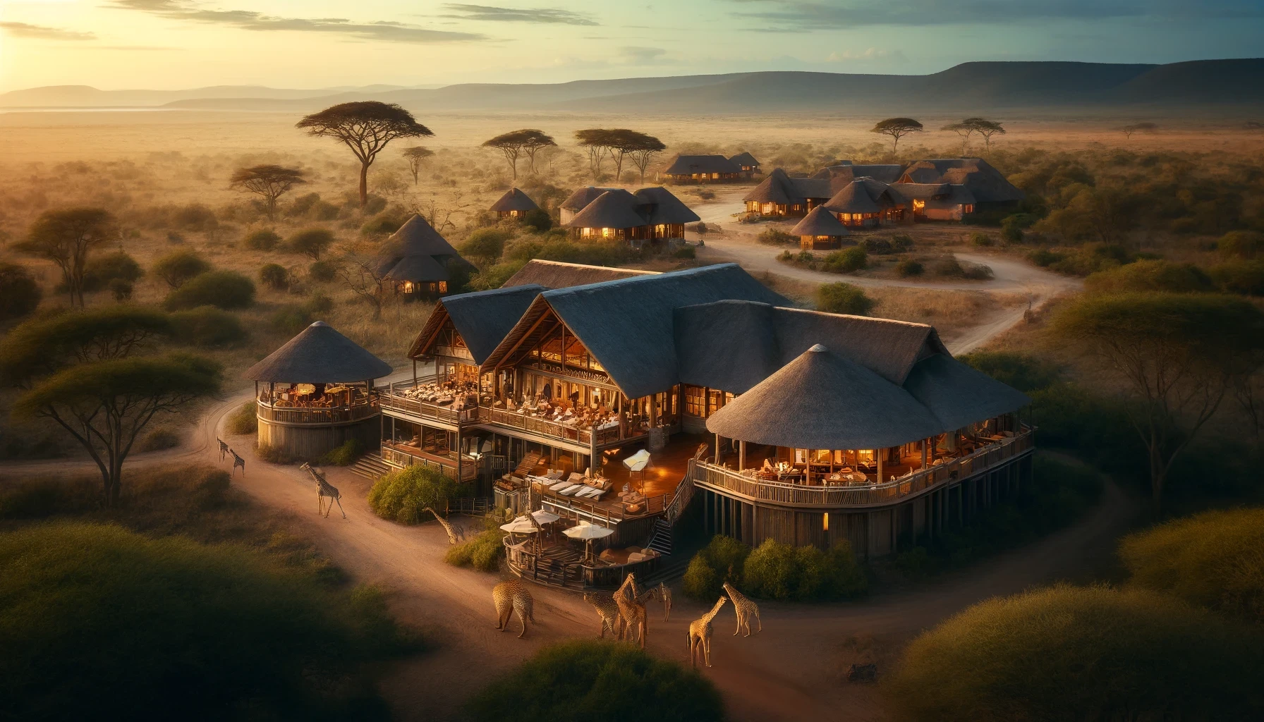 Luxury safari lodge tourism development in Kenya wildlife conservancy